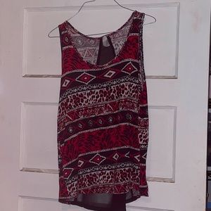 Multicolored tank top blouse.